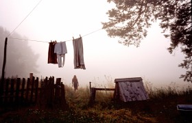 Świt w okolicach Mińska, Białoruś.