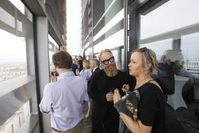 Agnieszka Bulanda, redaktor naczelna magazynu „ARCH”, i Przemo Łukasik z Medusa Group.