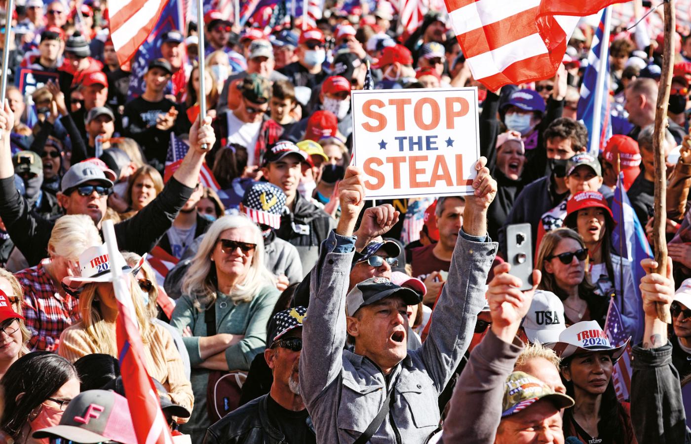 Zwolennicy Trumpa na marszu w Waszyngtonie: „Przestańcie kraść (głosy)”.