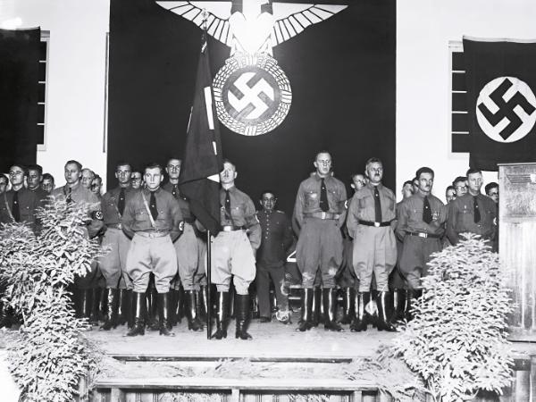 Spotkanie chilijskiej partii nazistowskiej, ok. 1940 r.