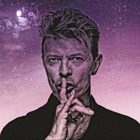 Plakat z Davidem Bowiem zapowiadający polską wersję musicalu.