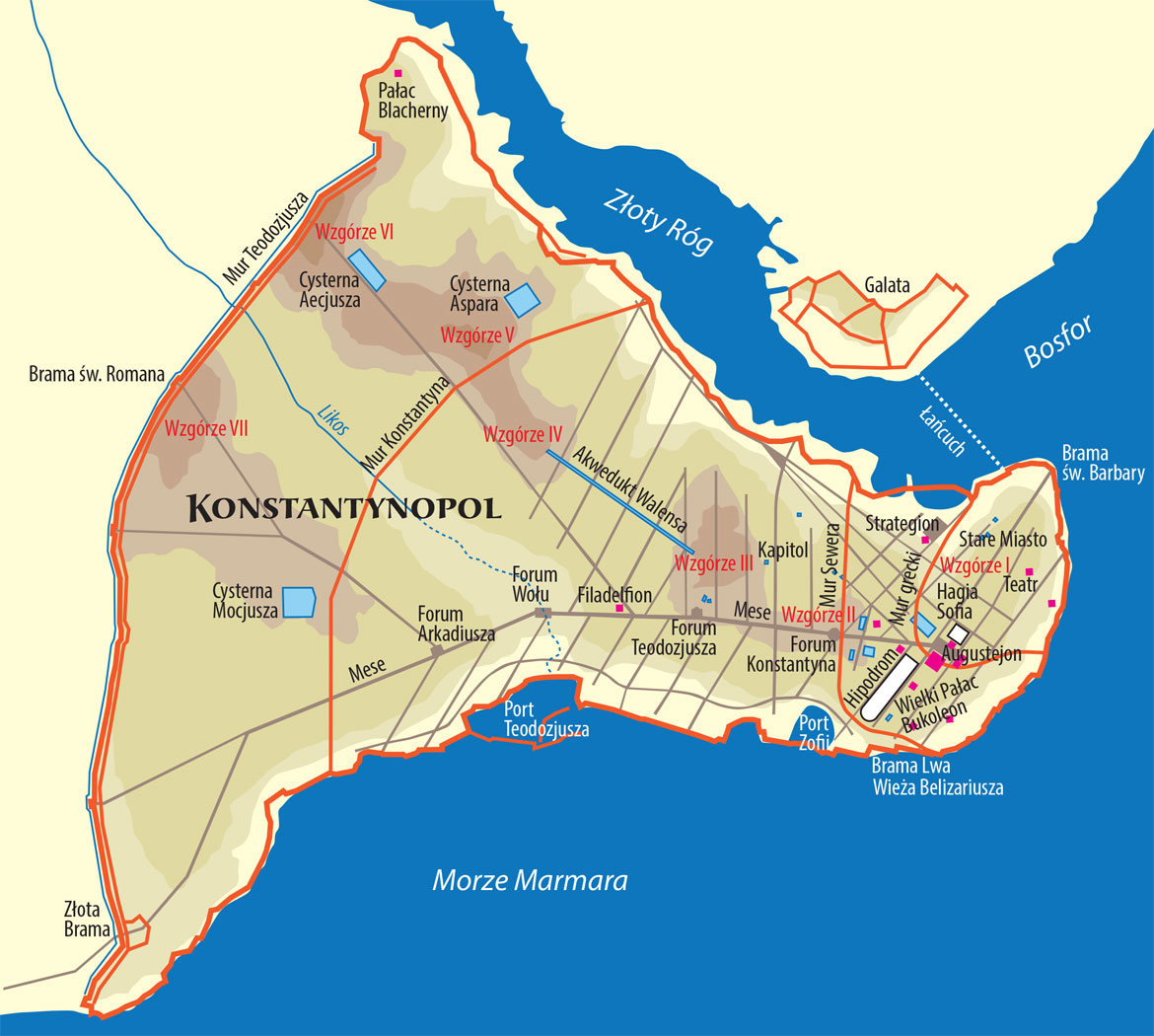 Budowle Konstantynopola | Topografia Miasta / Chrześcijańskie świątynie / Niezwykłe mury - Polityka.pl