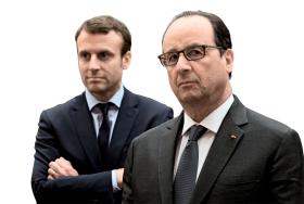 Emmanuel Macron i François Hollande