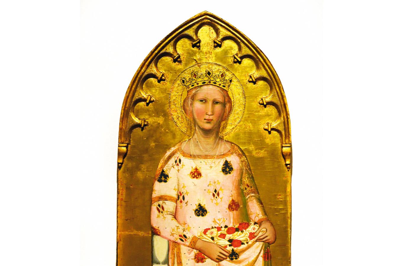Św. Elżbieta z Turyngii na obrazie Pietra Nellego, XIV w.