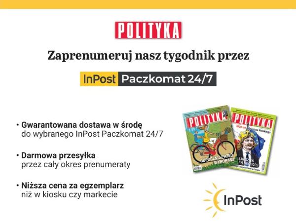 Wspólnie z firmą InPost wprowadzamy możliwość prenumerowania „Polityki” do paczkomatów tej firmy.