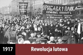 7. Rewolucja lutowa. Rok 1917 zastał Rosję pogrążoną w głębokim kryzysie. Osłabienie autorytetu cara, fatalna sytuacja gospodarcza, porażki na froncie I wojny światowej i chęć oderwania się od Rosji wielu podległych narodów – te wszystkie czynniki spowodowały powszechne protesty i radykalizację nastrojów wśród rosyjskiej inteligencji i burżuazji. Kolejni dowódcy i żołnierze stopniowo przechodzili na stronę rewolucjonistów, a Rosji groziła wojna domowa. Car Mikołaj II, zdając sobie sprawę ze swojej beznadziejnej sytuacji, 2 marca (według naszego kalendarza: 15 marca) zdecydował się na abdykację, która trwale zakończyła monarchię w tym kraju. Władzę przejął Rząd Tymczasowy, de facto sterowany przez Piotrogrodzką Radę Delegatów Robotniczych i Żołnierskich. Sytuacja utrzymała się do października, gdy wybuchła kolejna rewolucja, a kontrolę nad krajem zdobyli bolszewicy, na długo zmieniając obraz świata.