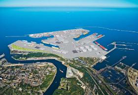 Wizualizacja Portu Centralnego w Gdańsku.