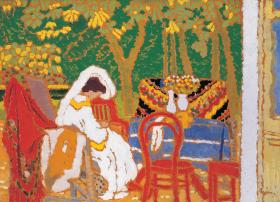 „Kobieta w woalce (w ogrodzie)” Józsefa Rippl-Rónaiego z 1909 r.