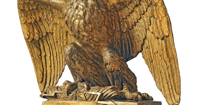 Orzeł cesarski na sztandarach pułków Napoleona od 1804 r.