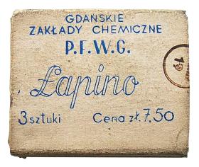 Opakowanie prezerwatyw z końca lat 50.