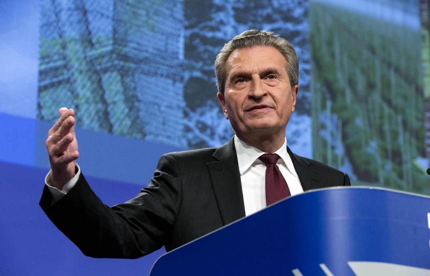 Unijny komisarz ds. budżetu Günther Oettinger