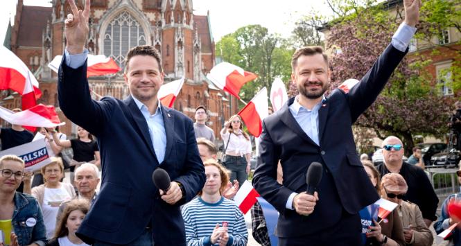 Rafał Trzaskowski i Aleksander Miszalski, Kraków, 13 kwietnia 2024 r.