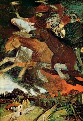 Arnold Böcklin, „Wojna”, 1896 r.