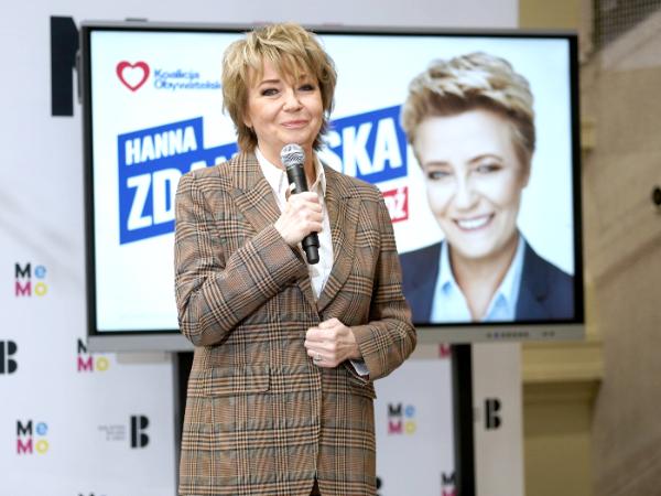 Hanna Zdanowska ogłasza kolejny start w wyborach. Łódź, 13 lutego 2024 r.
