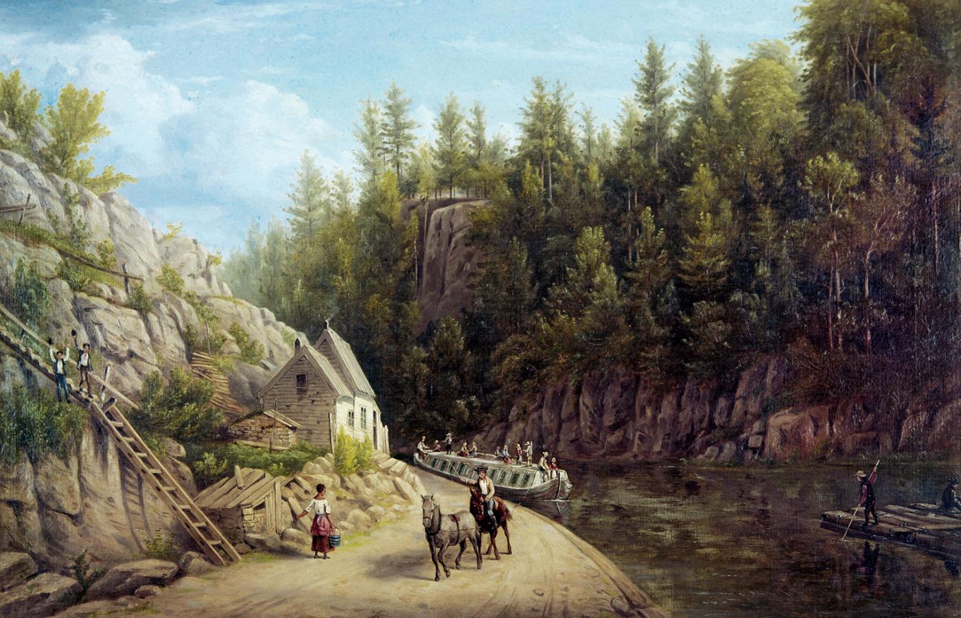Kanał Erie (1825 r.). Obraz olejny Williama Millera z 1884 r.
