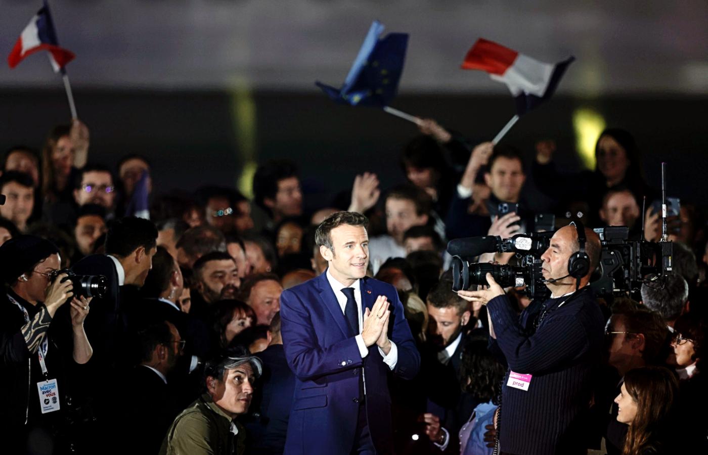 Emmanuel Macron po ogłoszeniu wyników wyborów