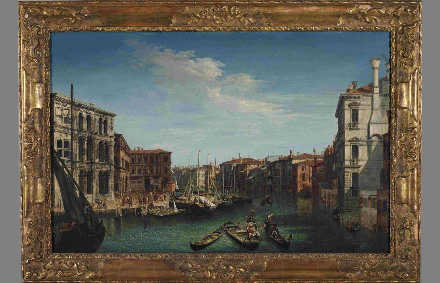 CANAL GRANDE Z PALAZZO CAMERLENGHI, Michele Marieschi (1710-1743), 1731-1743, olej, płótno