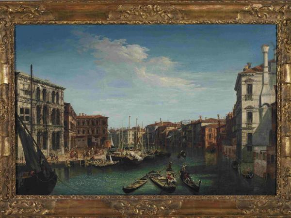 CANAL GRANDE Z PALAZZO CAMERLENGHI, Michele Marieschi (1710-1743), 1731-1743, olej, płótno