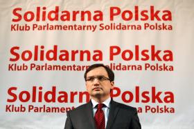 Zbigniew Ziobro podczas konwencji regionalnej Solidarnej Polski w Lublinie.