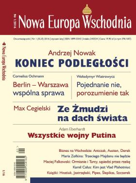 Okładka najnowszego numeru „Nowej Europy Wschodniej”