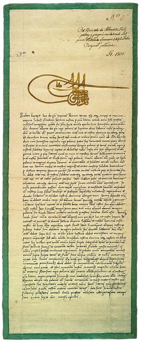 Oficjalny list sułtana Bajazyda I do króla Jana I Olbrachta, XV w.