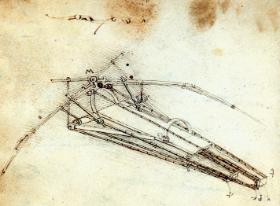 Szkic skrzydłowca, Kodeks Atlantycki.