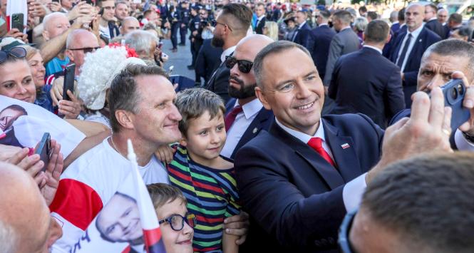 Karol Nawrocki, Krakowskie Przedmieście, 6 sierpnia 2025 r.