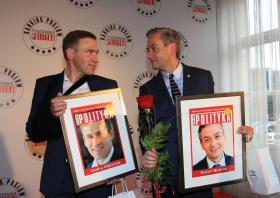 Cezary Olejniczak i prezydent Słupska Robert Biedroń. Pierwszy wyszedł z cienia brata, a drugi przeniósł się z Sejmu do ratusza.