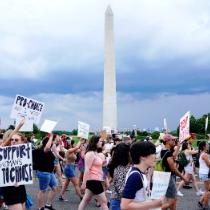 Protest przeciwko uchyleniu Roe vs. Wade przez Sąd Najwyższy. Waszyngton, 27 czerwca 2022 r.