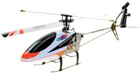 Helikopter na radio (RC, 72 cm). Mali chłopcy lubią bawić się samochodzikami na radio. Starszym też to zostaje, ale niektórzy przechodzą do wyższej ligi – do lotów precyzyjnych i akrobatycznych (również do lotów w terenie). www.nitrotek.pl Cena: 399 zł.