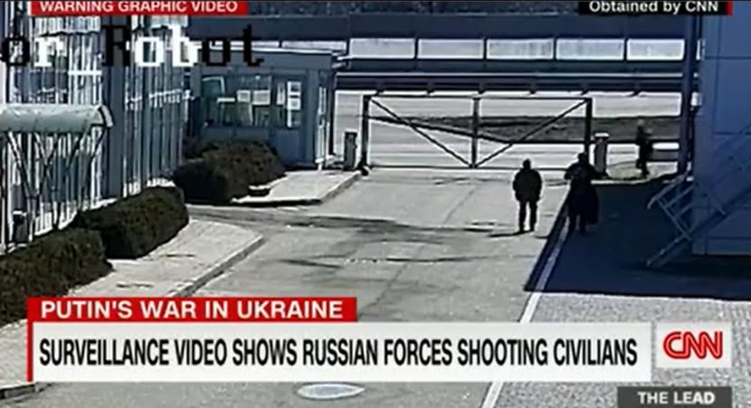 Materiał CNN pokazujący, jak Rosjanie strzelają do cywilów