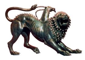 Chimera z Arezzo, etruska figurka z brązu, V w. p.n.e.