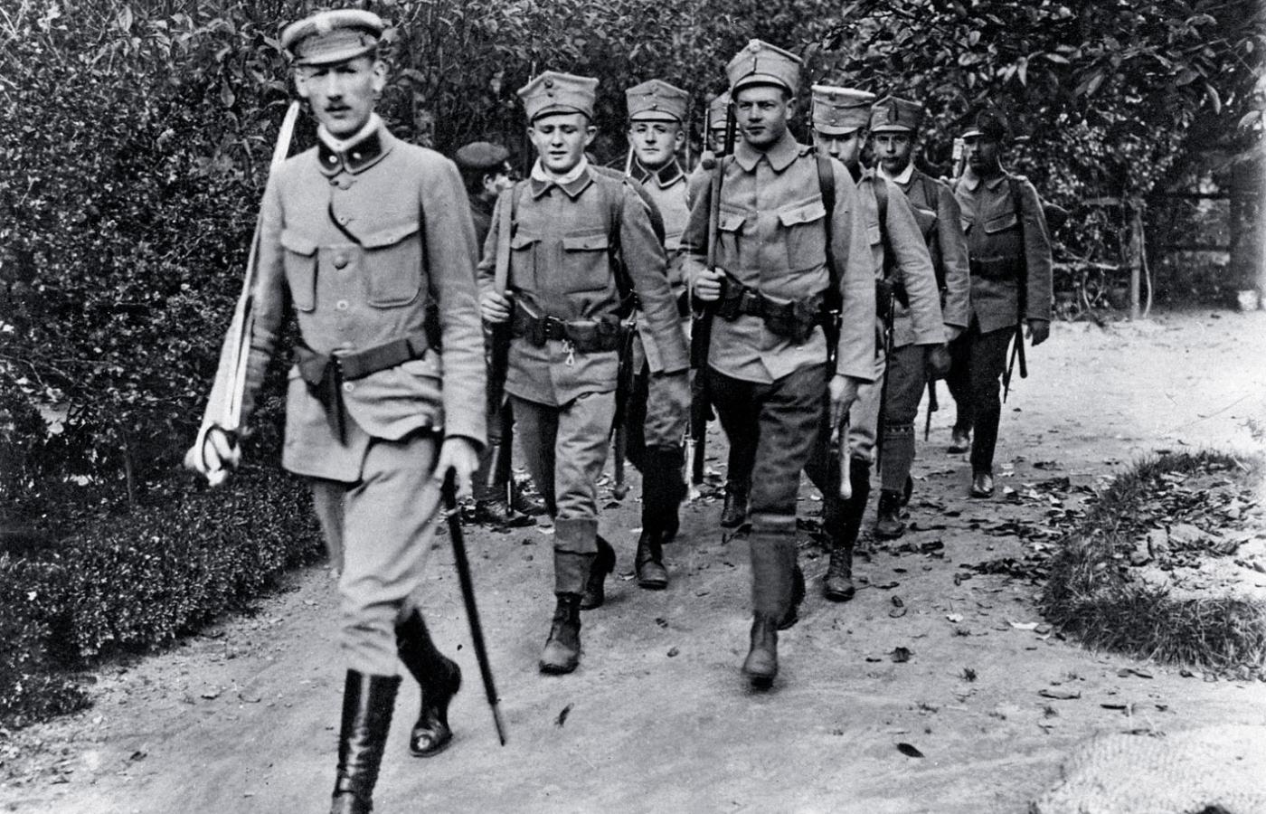 Strzelcy Legionów Polskich w Częstochowie, lato 1914 r.