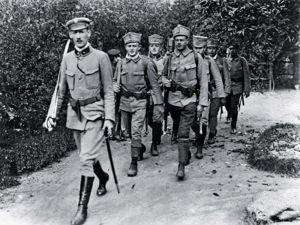 Strzelcy Legionów Polskich w Częstochowie, lato 1914 r.