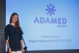 W imieniu Grupy Adamed, Partnera Strategicznego Nagród w roku 2015, finalistom gratulowała Anna Kosińska.