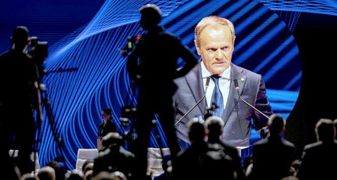 Donald Tusk podczas otwarcia EKG w Katowicach