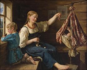 Kołysanka, obraz Francoisa Nicolasa Rissa