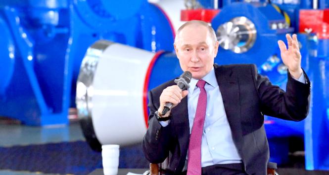 Władimir Putin podczas wizyty w Czelabińsku