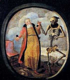„Taniec śmierci” z kościoła Bernardynów w Krakowie, malarz nieznany, lata 80. XVII w.