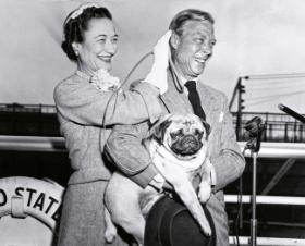 Król Edward z amerykańską rozwódką Wallis Simpson, przez którą musiał abdykować w 1936 r.