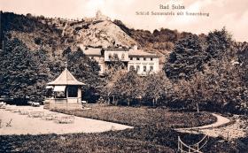 Zamek Sonnenstein, jeden z sześciu zakładów śmierci, pocztówka z pocz. XX w.