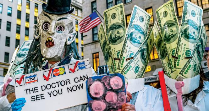 Nowojorska manifestacja przeciwników likwidacji systemu opieki zdrowotnej Obamacare