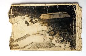 Zdjęcie zamordowanej przez nacjonalistów ukrainskich rodziny Rudnickich z wioski Chobultowa, gmina Mikulcze, 12 km od Włodzimierza Wołyńskiego.