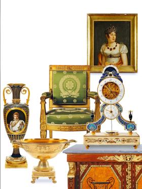 Najsilniej zaznaczył się empire w sztuce użytkowej: wnętrzach, meblach, kandelabrach, zegarach i wazach, w luksusowej broni.