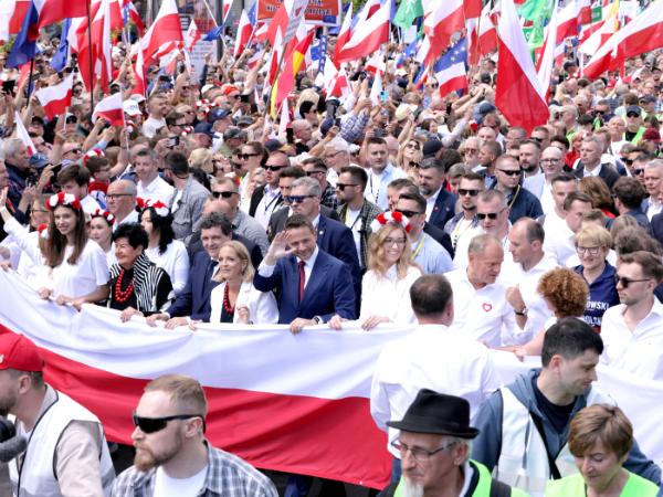 Wielki Marsz Patriotów za kandydaturą Rafała Trzaskowskiego. 25 maja 2025 r.