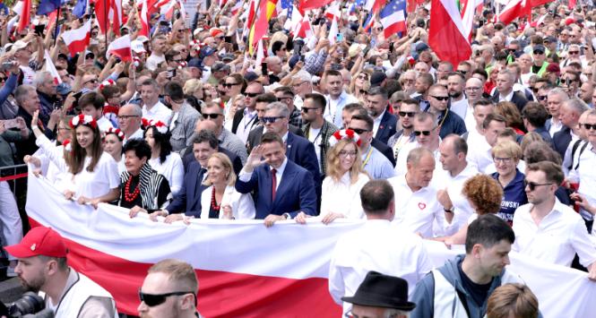 Wielki Marsz Patriotów za kandydaturą Rafała Trzaskowskiego. 25 maja 2025 r.