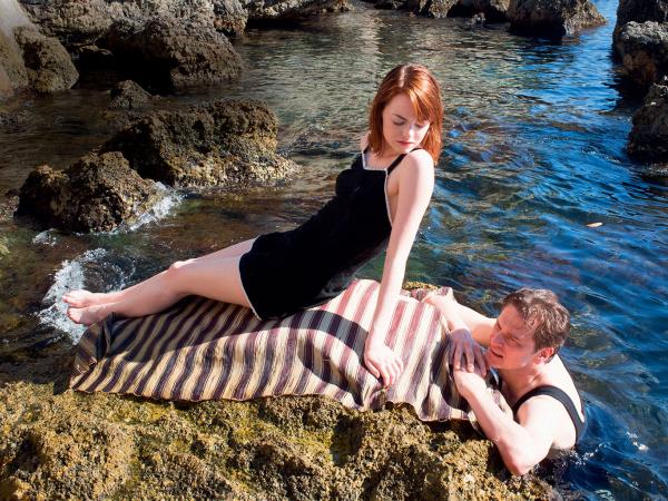 Emma Stone i Colin Firth, gwiazdy Allena w blasku słońca.