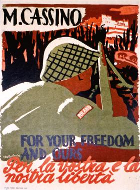 Propagandowy plakat aliancki z 1944 r.