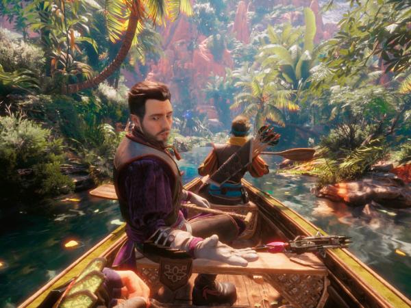 Kadr z gry „Horizon: Call of The Mountain”.