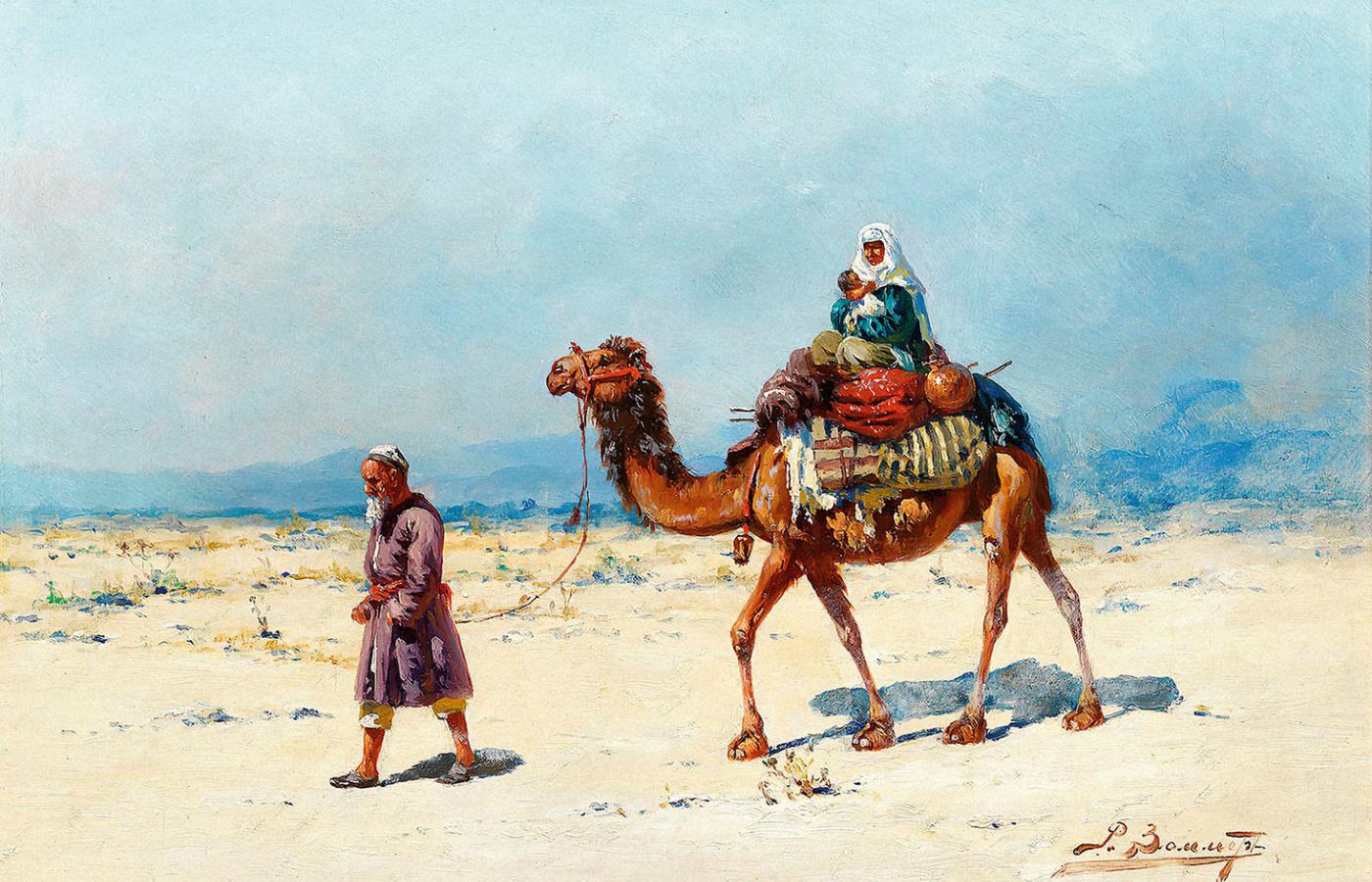 „Rodzina nomadów”, obraz Richarda Zommera z XIX w.